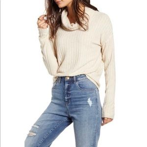 BP Cozy Ribbed Turtleneck Top Sweater Slouchy